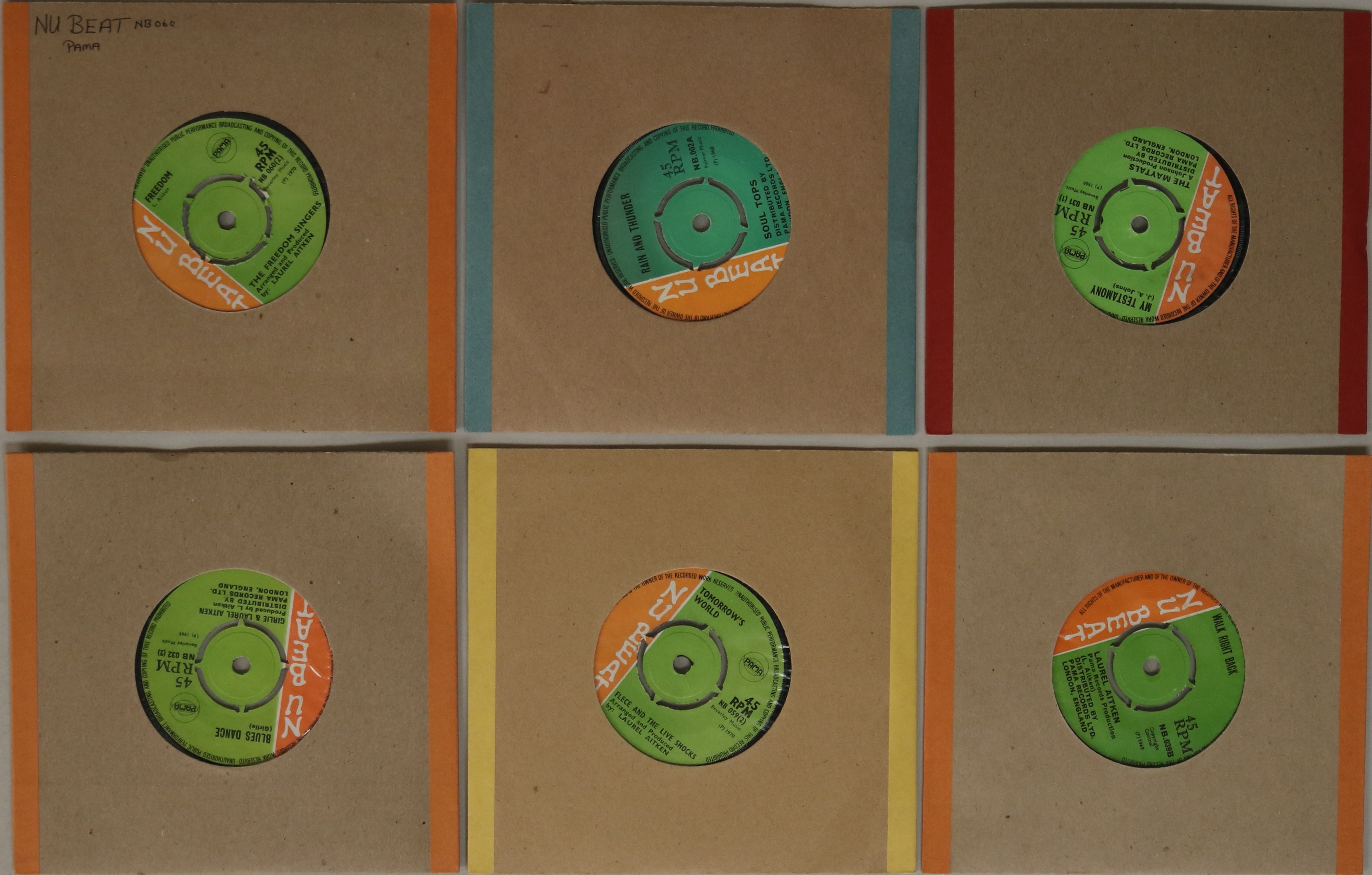 NU BEAT RECORDS - 7". Another killer pack of Nu Beat 45s with 6 here. - Image 2 of 2