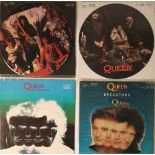 QUEEN - 12"s. Smashing selection of 9 x 12" picture/coloured discs.