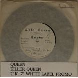 QUEEN / KILLER QUEEN PROMO - 7". Excellent UK White Label, EMI 2229 A 1U RAYS / EMI 2229 B 1U R.T.