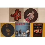 QUEEN - 12"s. Smart selection of 4 x picture/coloured 12"s plus album.