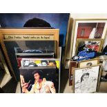 ELVIS FRAMES. 35 framed Elvis items to include clocks, mirrors, pictures.