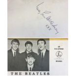 THE BEATLES - PAUL MCCARTNEY SECRETARIAL SIGNATURES.