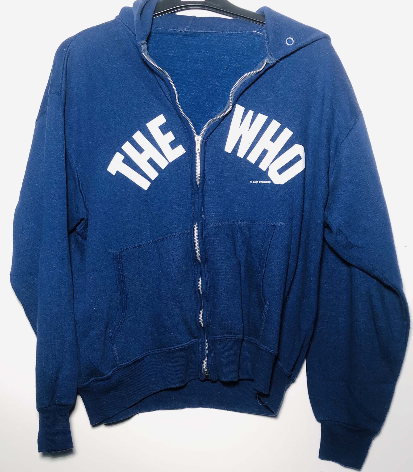 THE WHO. An officially issued hooded top with printed 'The Who' logo and 'MCA Records' to front.