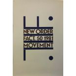 NEW ORDER 1981 MOVEMENT ORIGINAL POSTER.