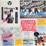 PUNK BADGES AND FLYERS.