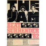 THE JAM BEAT SURRENDER 1982 TOUR POSTER.