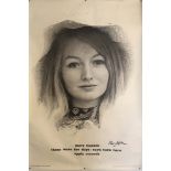 MARY HOPKIN COLLECTION SIGNED POSTER. A rolled poster signed in black ink by Mary Hopkin.