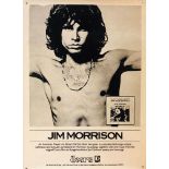 JIM MORRISON AMERICAN PRAYER. An Elektra promotional poster for Jim Morrison - An American Prayer.