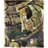 ATTRIBUTED TO DAVID BOMBERG. David Bomberg, an untitled work, signed to lower left hand corner.