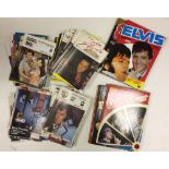 ELVIS. Approx 80 mostly fan club magazines and six hard backed annuals.