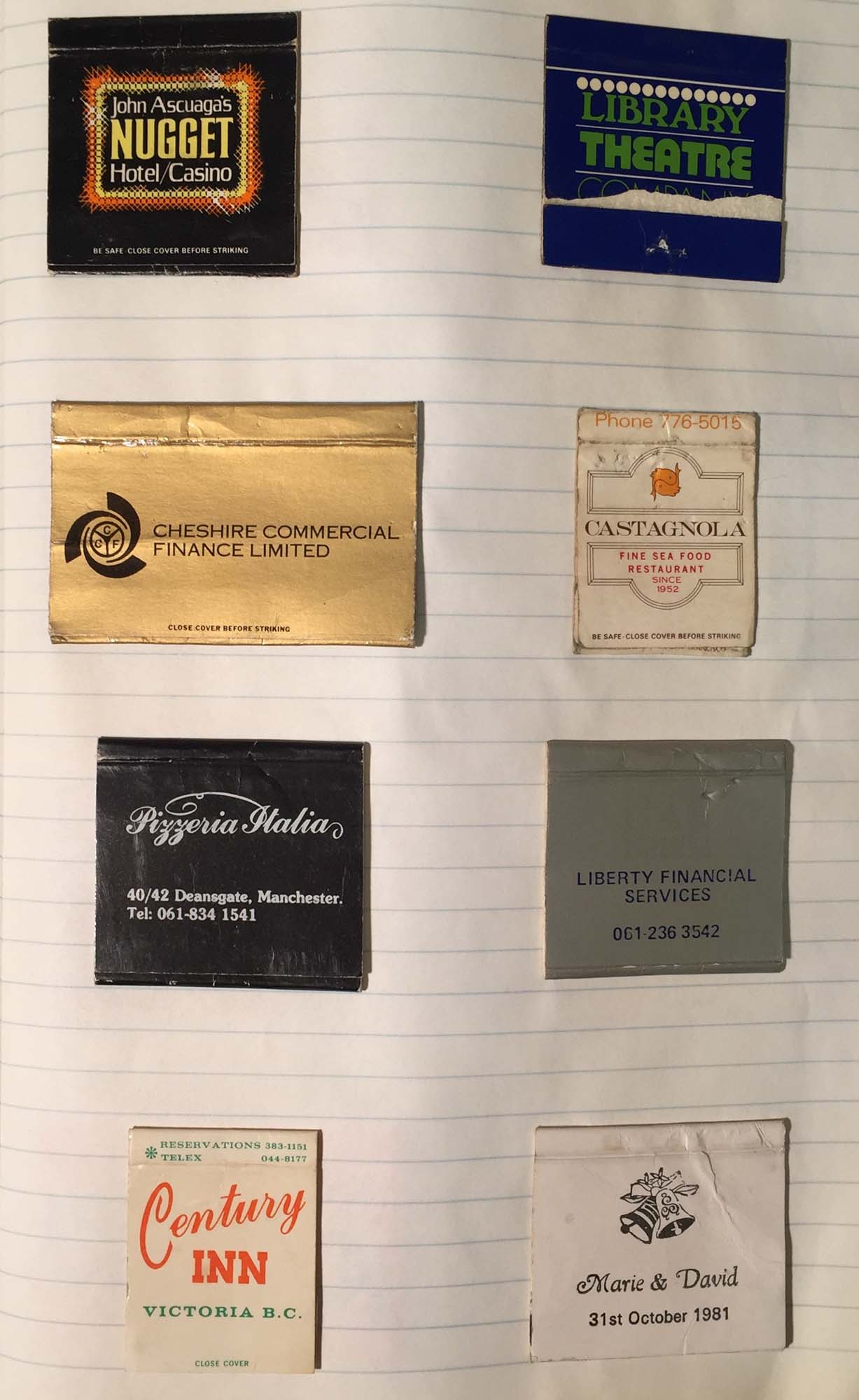 VINTAGE MATCHBOOK COLLECTION. Two scrapbooks containing 350+ matchbook covers. - Image 11 of 12