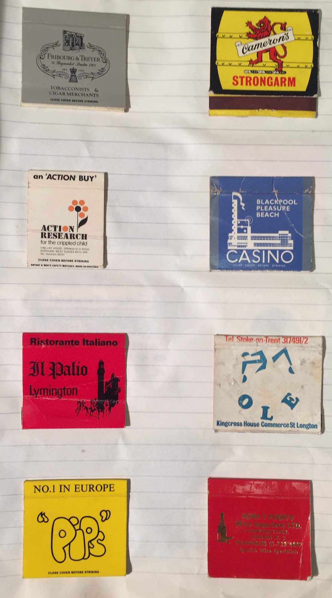 VINTAGE MATCHBOOK COLLECTION. Two scrapbooks containing 350+ matchbook covers. - Image 4 of 12