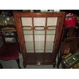 Vintage walnut china display cabinet