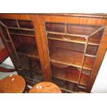 Vintage oak glazed display cabinet