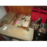 Assorted fishing tackle : Diawa 740 reel, Ocean City multiplier reel,