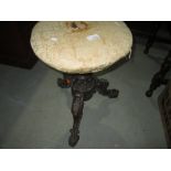 Victorian carved mahogany revolving piano stool