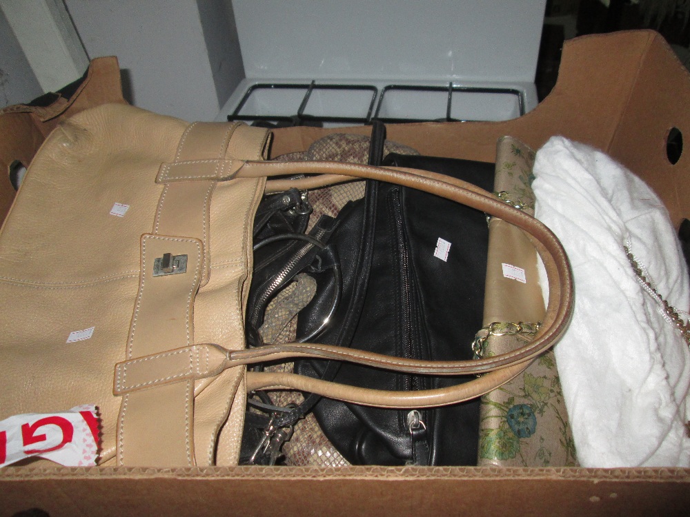 2 x boxes of assorted handbags