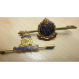 2 x military sweetheart brooches : Military Police & Royal Engineers