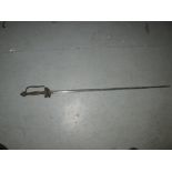 19th century dress sword : rapier blade on earlier handle blade length 75 cms,