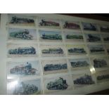Cigarette cards mounted as displays,