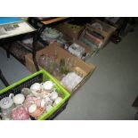 7 x boxes of decorative china glass