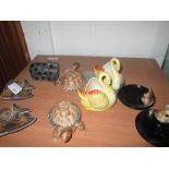 Small collection of Wade whimsies, tortoise, fish etc.