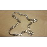 Silver open link necklace 40 cms,