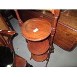 Early 20th century mahogany folding cakestand