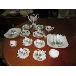 Shelley Tall Trees and Sunset pattern (11479 Queen Anne shape )tea set including coffee pot,