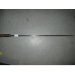 19th century sword stick with no scabbard blade length 65 cms,