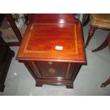 Edwardian inlaid mahogany coal box