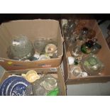 3 x boxes of decorative china and glass ware