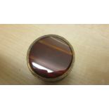 Chinese enamelled base metal box with agate lid