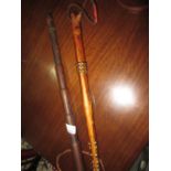 Vintage kosh and ceremonial stick