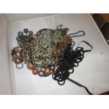 2 x Bags of assorted costume jewellery : necklaces