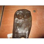 Bronzed metal Arts & Crafts style owl ornament