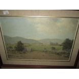 20th century oil on artists board Country Landscape by W Grossmacht 38 cms x 59 cms