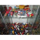 2 x shelves of toy cars : Matchbox & Lesney & others included play worn condition