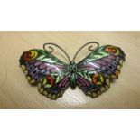 David Anderson style enamelled butterfly brooch