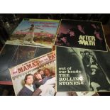 Vinyl records : Rolling Stones Aftermath, Out of Our Heads, Mamas & Papas,