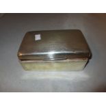 Silver cigarette case with wooden liner Chester,