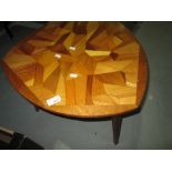 Vintage inlaid coffee table