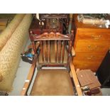 Pair of carved oak carver chairs