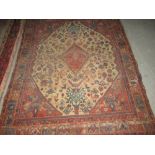 Iranian Ashfar early 20th century antique wool rug finely knotted with birds,