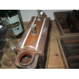 Vintage table top horizontal steam engine