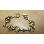 Vintage two colour silver bracelet 26 g