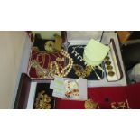 Assorted costume jewellery in presentation boxes