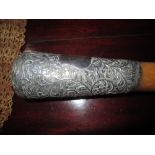 Indian silver top walking cane