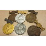 Collection of six school Attendance medals