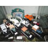 Die cast toy cars mounted as displays